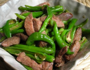 尖椒牛肉，尖椒牛肉丝的做法川菜