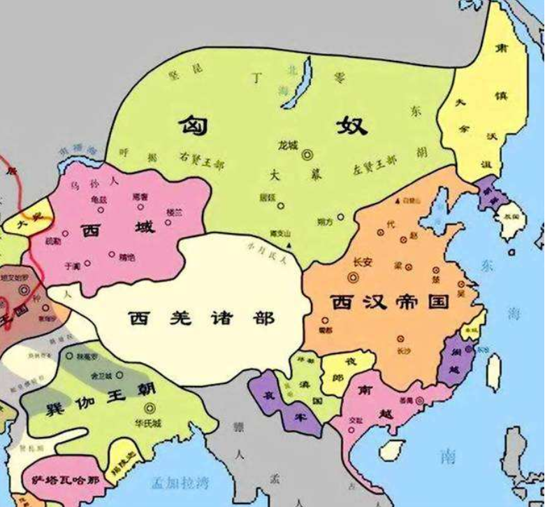 西汉地图，西汉地图高清