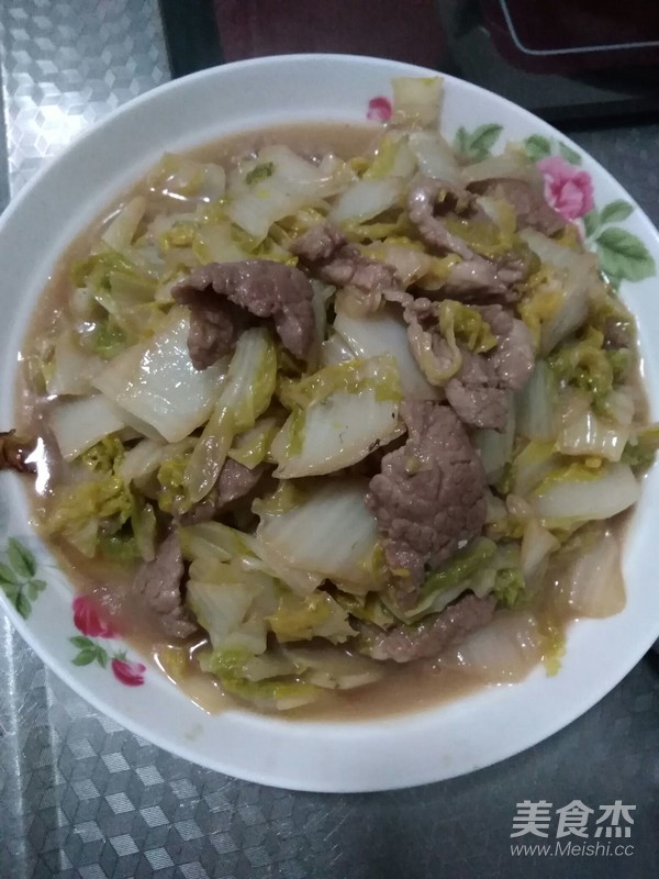 娃娃菜炒肉，娃娃菜炒肉片