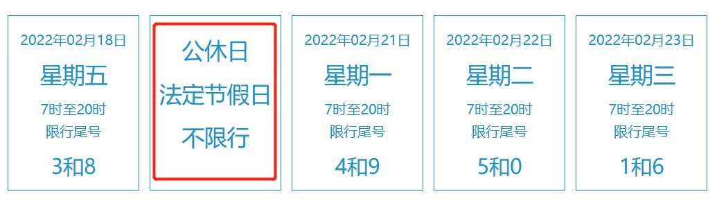 北京明天限号，2022北京限号表最新