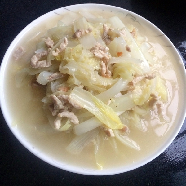 白菜肉丝汤，白菜豆腐汤的做法