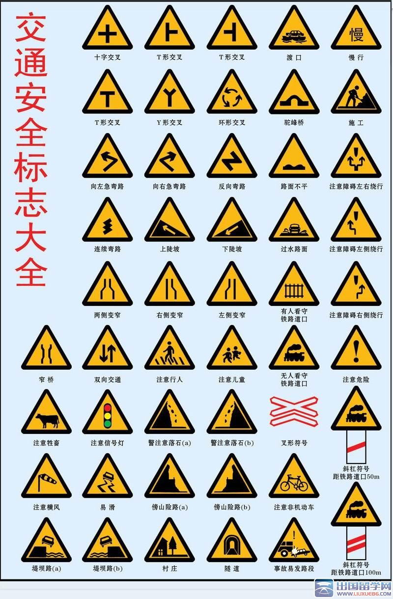蓝底红叉交通标志，交通标志红绿灯图片