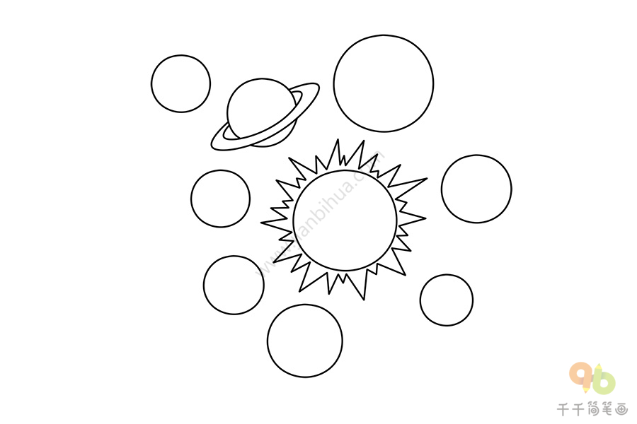 八大行星简笔画，八大行星排列顺序
