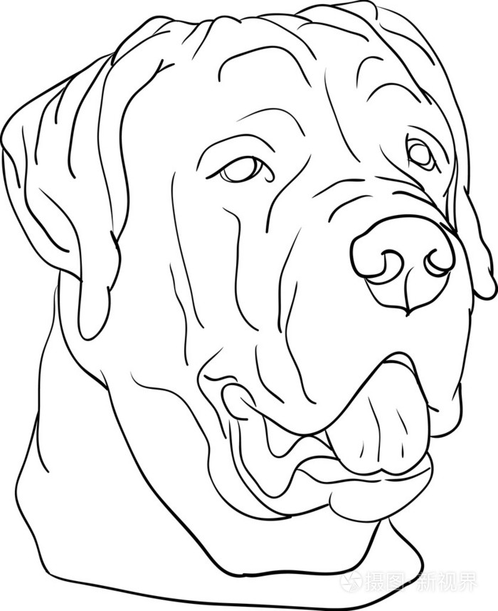 狗头简笔画，狗怎么画简笔